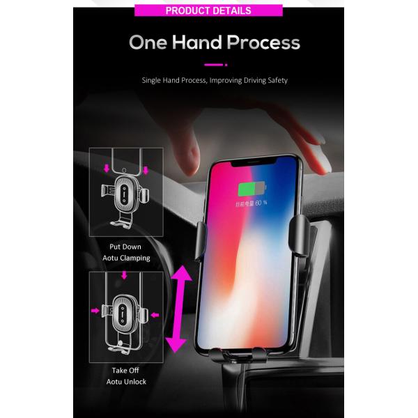 Portable Type C QI Standard 10W Smart Sensor Phone Holder