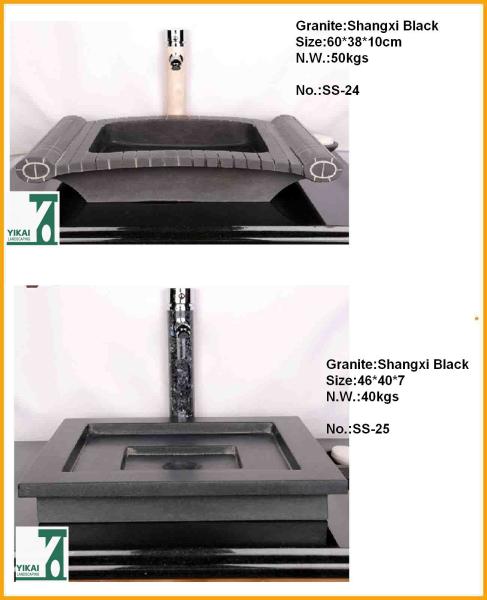 Stone Sink Basin, Bathroom Vanity Sink, Granite Marble Sink, Washbasin, Round Bowl Pedestal Basin