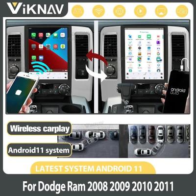 12.1 inch Android Auto Car radio For 2008-2011 Dodge Ram GPS Multimedia player Touch Screen Support Wireless Carplay