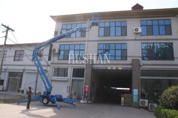 18M Towable Aerial Cherry Picker Telescopic Lifter Boom Lift For Construction