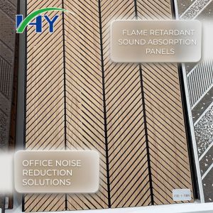 Industrial Wood Slat Acoustic Panel with Sound Absorption and Pet