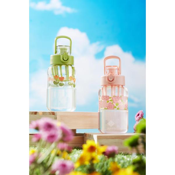 Бутылки с водой 650 мл Стеклянные наружные большие емкости для детей многоразовые соломенные чашки для школьной комнаты