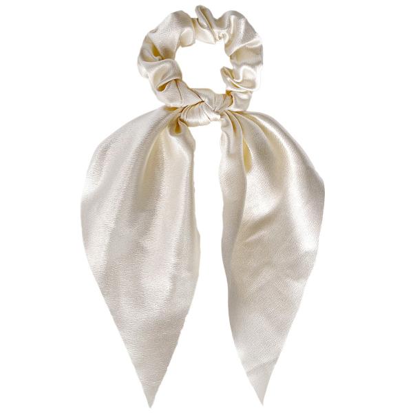 Satin Fabric Scrunchies solid color ribbon hair tie