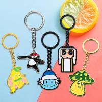 Los llaveros de aleación de zinc de corte a presión de la llave de cartón Tipo de anime personalizado