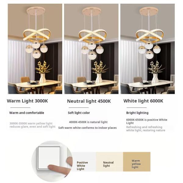 Home Acrylic Staircase Pendant Chandelier Lighting For Living Room Restaurant