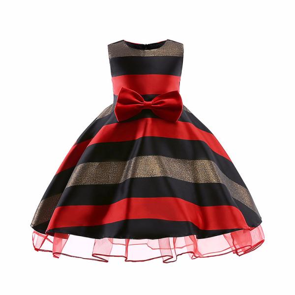New Sukienki Dla Dziewczynek Vestidos De Novia Elsa Costume Lol Dress Horizontal Stripes Flower Girl Dress Sukienka Dzie