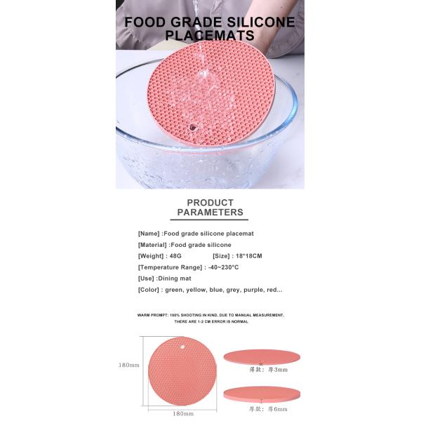 Logo Round Silicone Tea Cup fait sur commande Mat Silicone Coaster For Drink