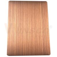 a mão de aço inoxidável decorativa da folha de 1500mmx3000mm enegreceu o bronze vermelho escovado