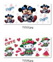 Folha de Estampagem a Quente AB Transfer Film Disney Tumbler Wrap Glass Cup Wrap