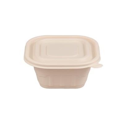 1200ML 145*145*45mm Biodegradable Takeaway Boxes 6 Compartment Disposable Food Tray