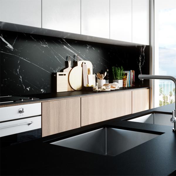 3D Stone Kitchen Cabinets With Top Hinges