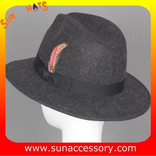 0070371 Sun Accessory customized  winter wool felt fashion style fedora  hats  ,men hats and caps wholesaling