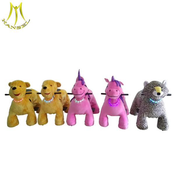 Hansel  fast profits kids party plush motorized riding animals coin operated kiddie rides for rent