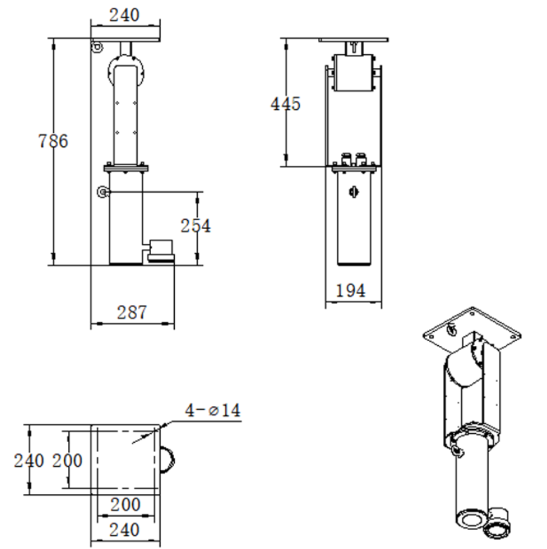 Oil Rig Platform Explosion Proof Anti-Corrosion Crane Damping Starlight IR IP CCTV Camera