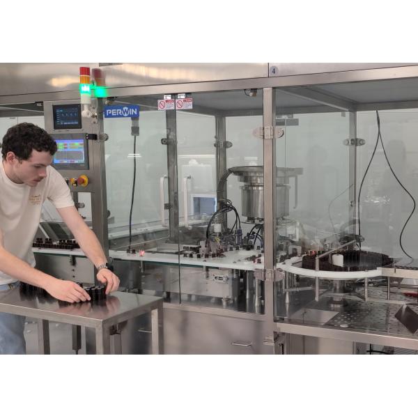 600mm Turntable Vial Capping Machine with Automatic Double Station Filling and Stoppering