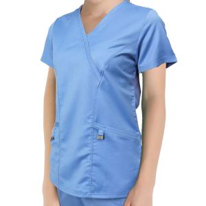 Uniforme médical de douille courte de Spandex