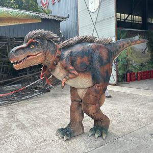 4 Meter Long Customized Color Mechanical Walking Velociraptor Costume for Interactive Performance