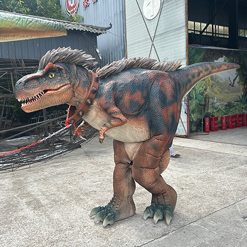 Lifelike Performance Walk In Dinosaur Costume Hidden Legs For Adult