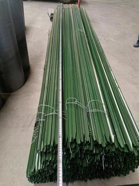Green Coated 12 Foot Metal Fence Posts for Fenc Thick Hot Dipped Galvanized Star Picket