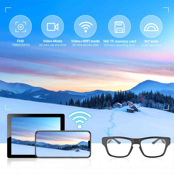 G5 WiFi Live Streaming Video Sunglasses For Office / Outdoor/ Training / Teaching / Kids