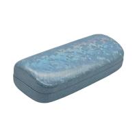 Bluish Purple Eyewear Packaging 155MM Clamshell Sunglass Case Embossed Logo Metal Glasses Case