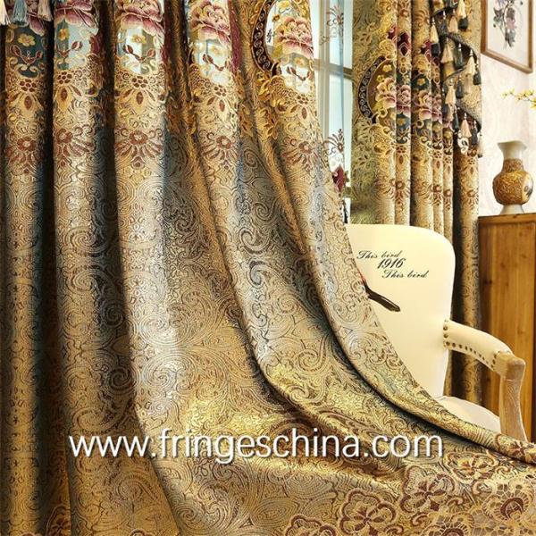 European Style Home Textile Blackout Jacquard Embroidery Window Curtain