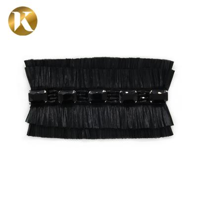 High - Grade Rhinestone Fashion Shoe Decoration 145*75mm Special Cloth Material
