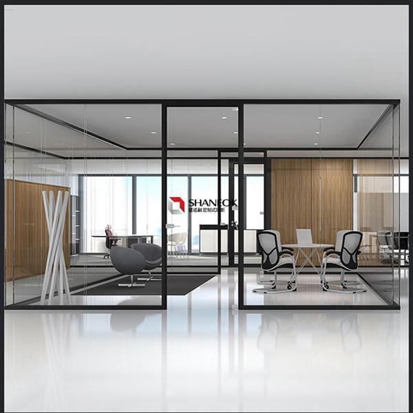 108mm Single Glass Partition Wall Mounted Tempered Glass