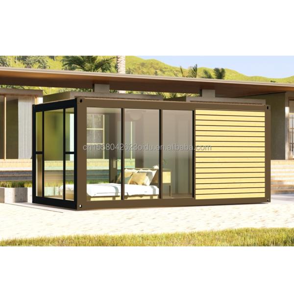 Customized Color Modern Luxury Tiny 20ft 40ft Prefab Wooden House Mobile Light Steel Container Prefabricated Home Apartment for Outdoor