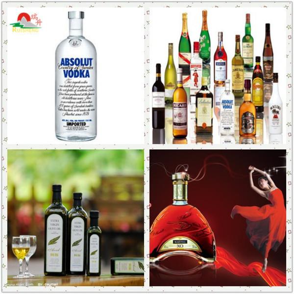 Industrial Beverage Custom Design Glass Bottle Glass Liquor Bottles for Vodka
