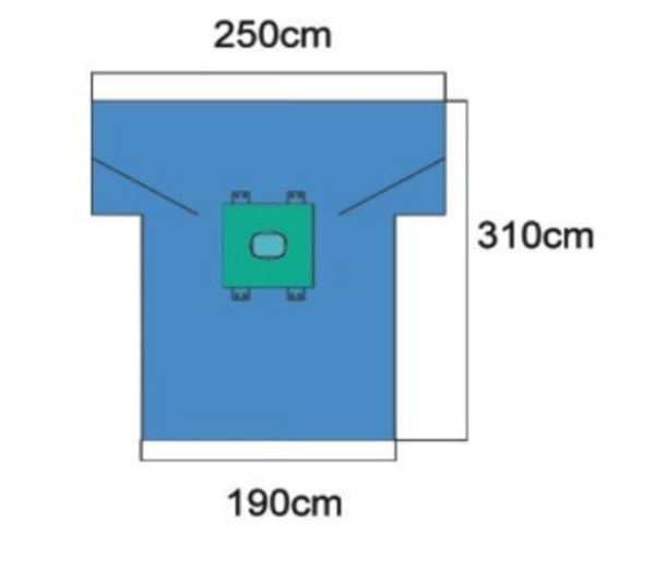 Nonwoven медицинское C-SECTION CE хирургический задрапировывает устранимое стерильное 50pcs/Ctn