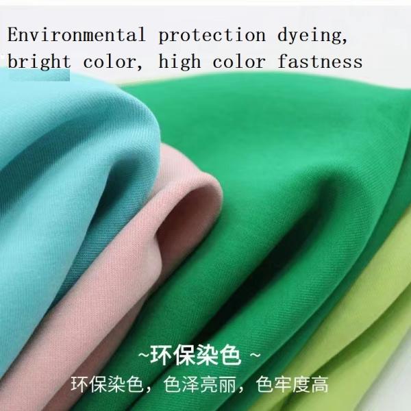 Cotton air layer Fabrics with 32s Combed Cotton yarn Environmental protection dyeing high color fastness for Sports wear
