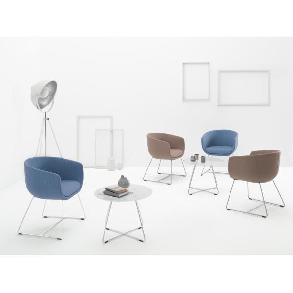 Nu 20HW Black Leather Armchair / Relaxation PROFIM High Back Armchair