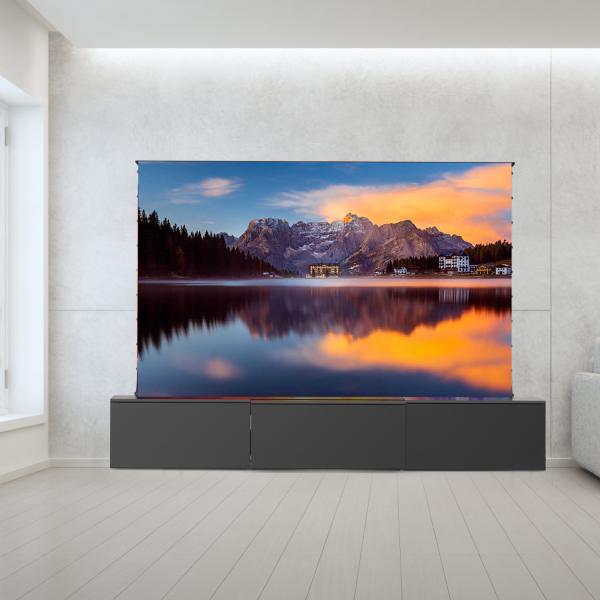 Gabinete de TV motorizado para pantalla de proyección de 100 a 130 pulgadas, proyector de tiro ultracorto inteligente, gabinete de TV láser