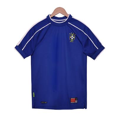 Brésil Rétro Coupe du monde 1998 Coupe du monde à l'extérieur Maillot de football Reproduction classique