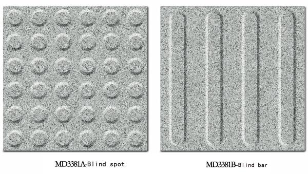 Gray Full Body Clay Blind Path Tiles 600x600mm Non-Slip