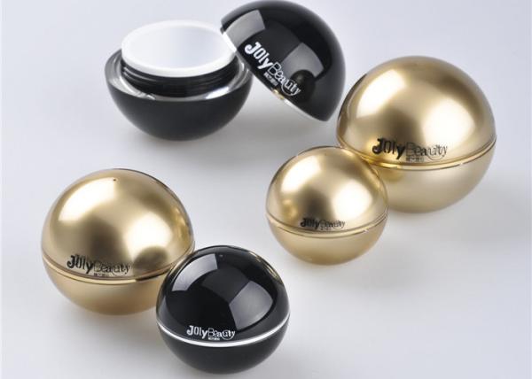 Bottle Neck Revolved Around Golden Edge Empty Plastic Jars With Lids 72mm
