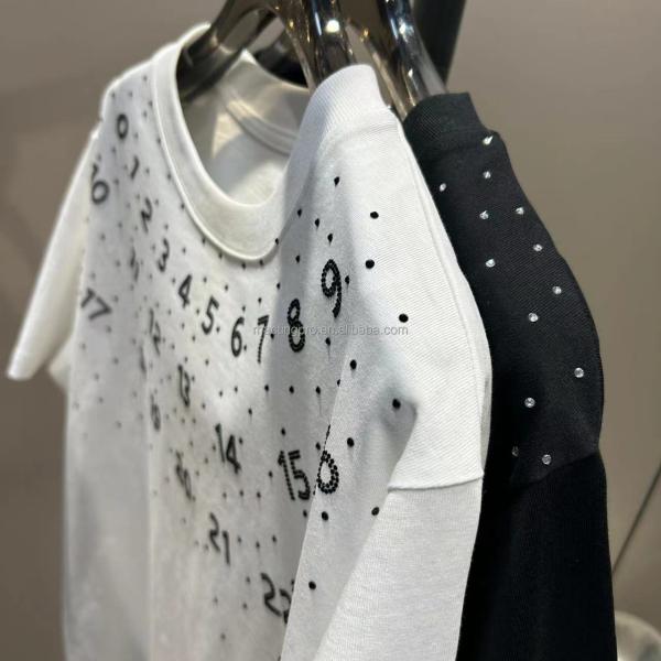 Oversized Vintage Heavyweight Rhinestone T Shirt Black For Men Women'S Custom 100% Cotton 260Gsm