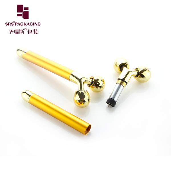 wholesale gold luxury vibrating face lift Y shape facial beauty massage tool