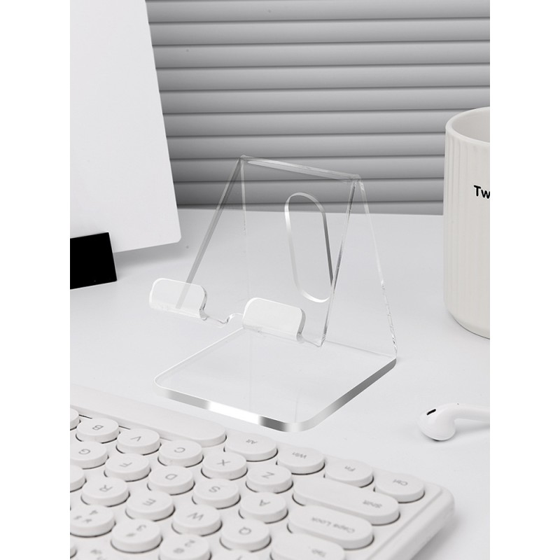 Customized Lightweight Smartphone Holder Transparent Acrylic Mobile Phone Stand Display Rack for Desk