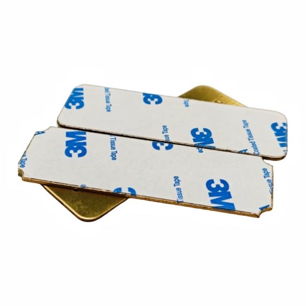 Durable Blank Brass Nameplates Brushed Self Adhesive Metal Name Plates Customized