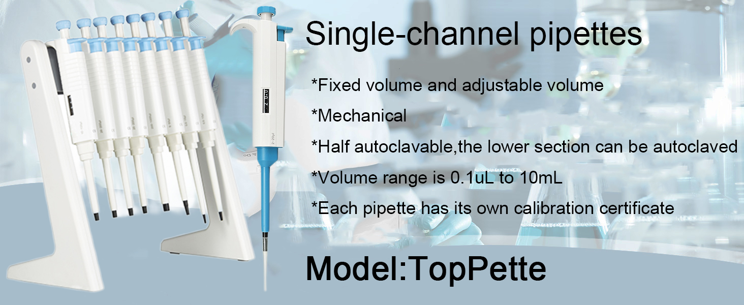 Digital Single Channel Pipette Mechanical Variable Micropipettes Adjustable Fixed Volume Pipettes Laboratory Pipet
