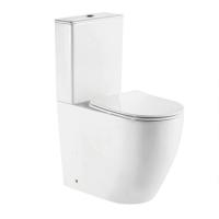 Europe Tricouplée 2 pièces Toilette salle de bain en céramique Toilette sanitaire Sanitaire sans bordure Retour au mur Toilette pour salles de bains