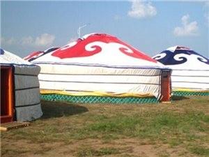 Floral Comfortable Yurt Tent House With National Features External Decorated Cloth