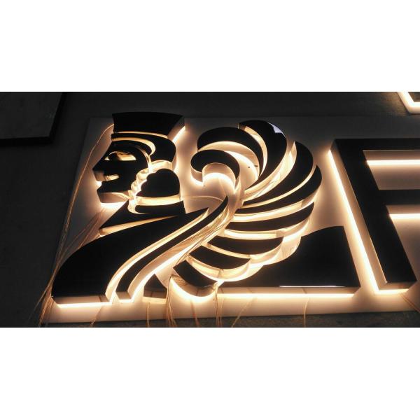 Stainless Steel Backlit Channel Letter Signs 9000K 18mm CE Certificated