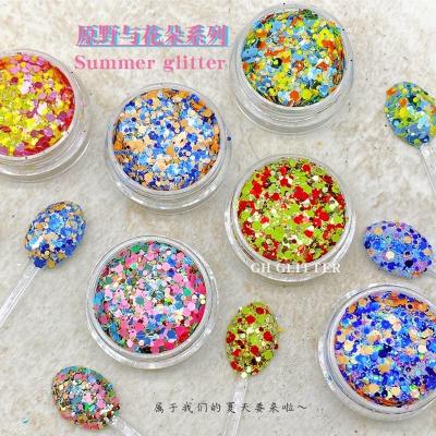 ODM PET Hexagonal Glitter Mix Sequin para las uñas Navidad Artesanía de Halloween a granel