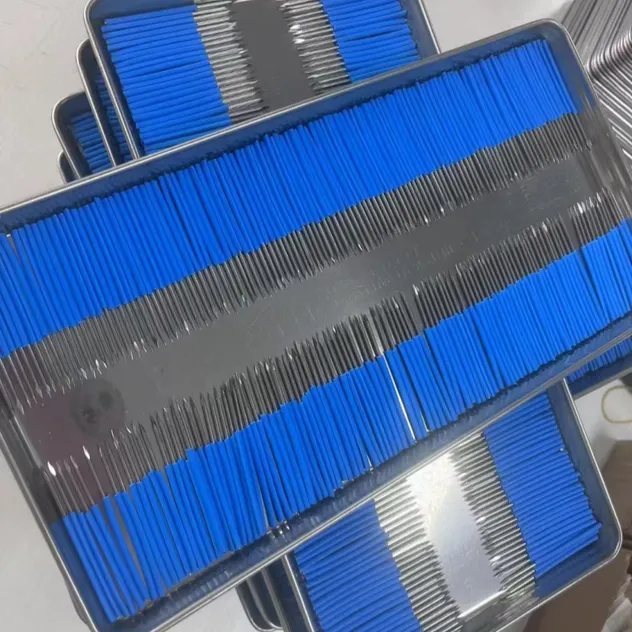 Cache-aiguille en acier inoxydable 304 à trois arêtes, protecteur d'aiguille à trois arêtes, aiguille anti-acné.