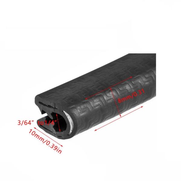 Customize Size PVC Edging Seal Strip for Car Window Glass Black Red White Gray Yellow