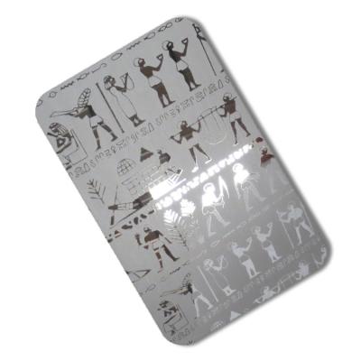 316 Etched Stainless Steel Sheet Plain 600mm - 1500mm Luxury Art Pattern Mirror