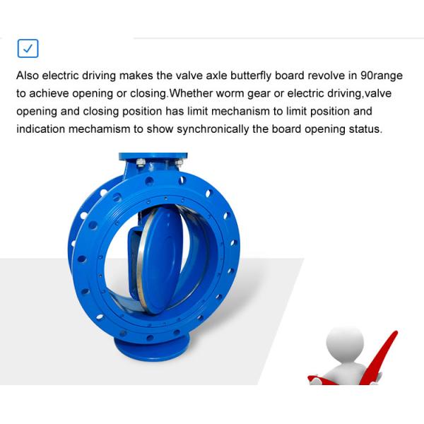 Double Ecentric Bi-directional Metal sealed Cast Iron Electric Actuator butterfly Valve
